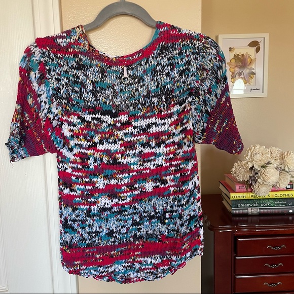 Save the Queen Crochet Cardigan Multi Colored size Small - Picture 2 of 6